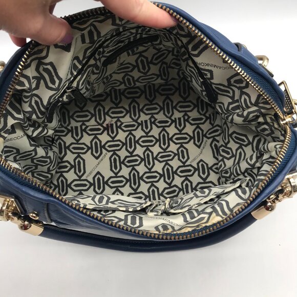 Rebecca Minkoff Blue Leather Cupid Satchel Bag - Picture 12 of 12
